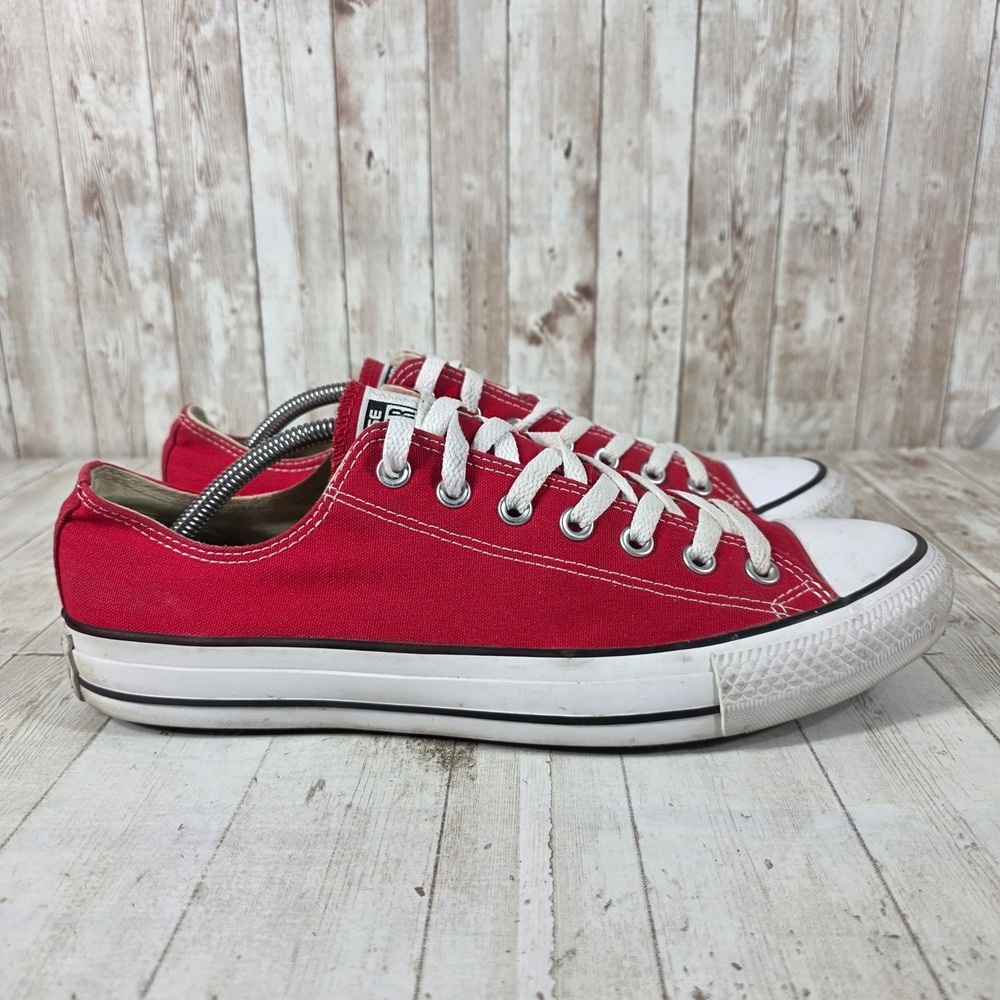 Converse Chuck Taylor All Star Low Top Red Canvas Mens 11 M9696 Sneakers